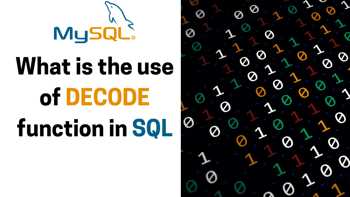 What is the use of the DECODE function in SQL?